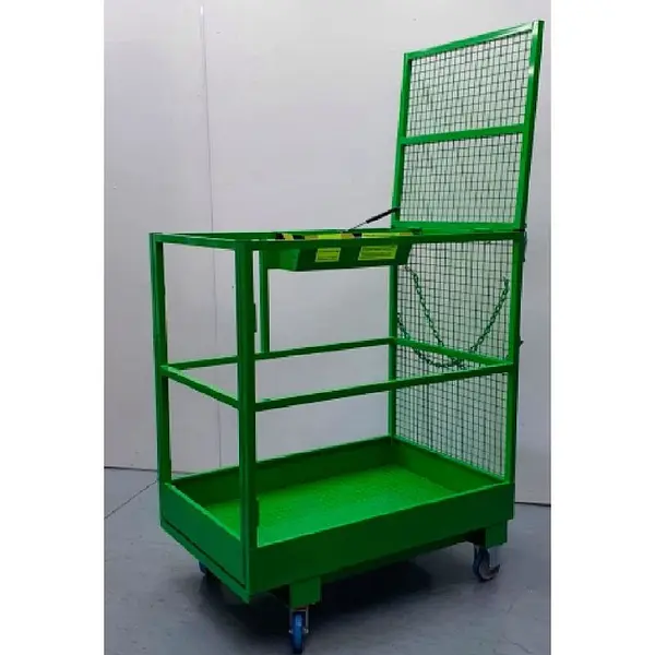 Personnel lifting cage for stacker 300 kg platform 1100 x 1000 mm maximum height 2100 mm