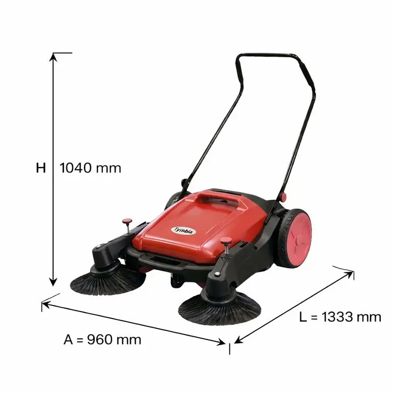 920mm manual sweeper with 55litros deposit