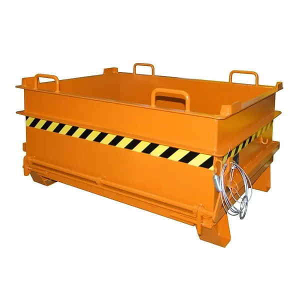 Contenedor de materiales de construcción, pintado, Amarillo naranja