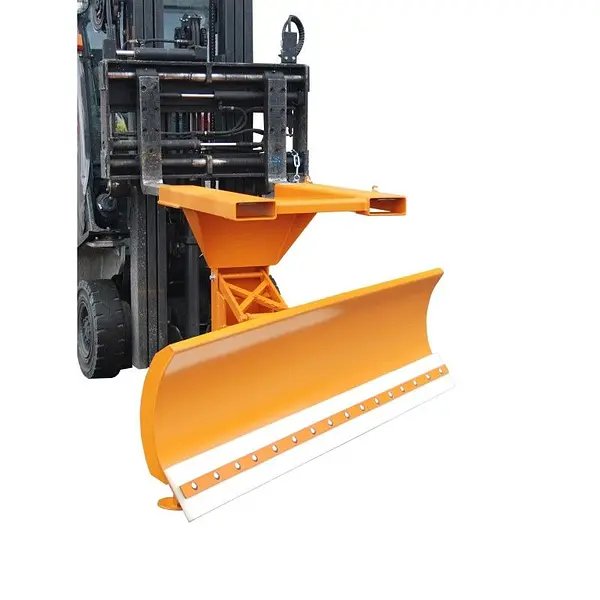 Snow plow with pendulum suspension and adjustable blade