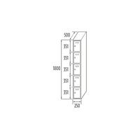 Locker Initial 5 doors 250/300/400mm