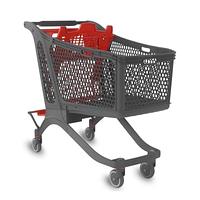 Plastic 240L supermarket and warehouse trolley