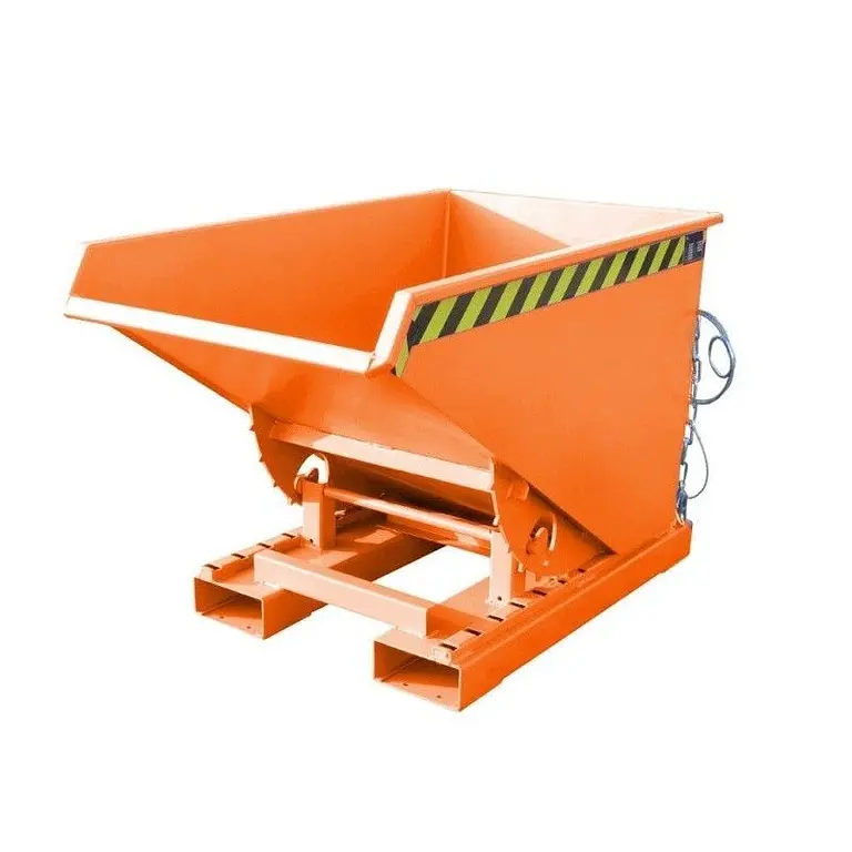 Contenedor basculante, pintado, Amarillo naranja