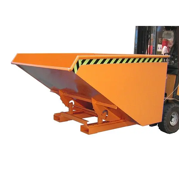 Contenedor basculante, pintado, Amarillo naranja