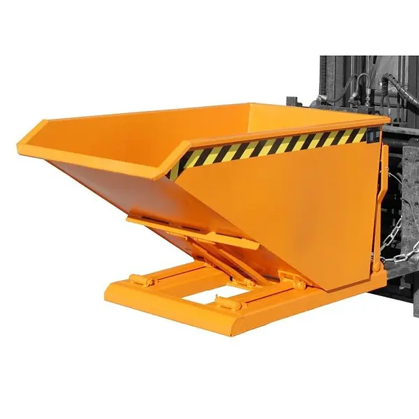 Contenedor basculante, pintado, Amarillo naranja
