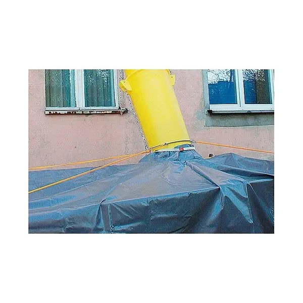Debris chute with rotating clamp