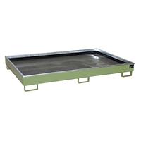 Balda colectora con inserto de PE, pintado, verde Reseda