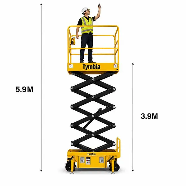 Lifting platform scissor 5.9m-300kg semi electric