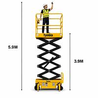 Lifting platform scissor 5.9m-300kg semi electric