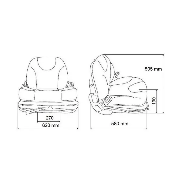 Asiento Carretilla 99 con reposabrazos