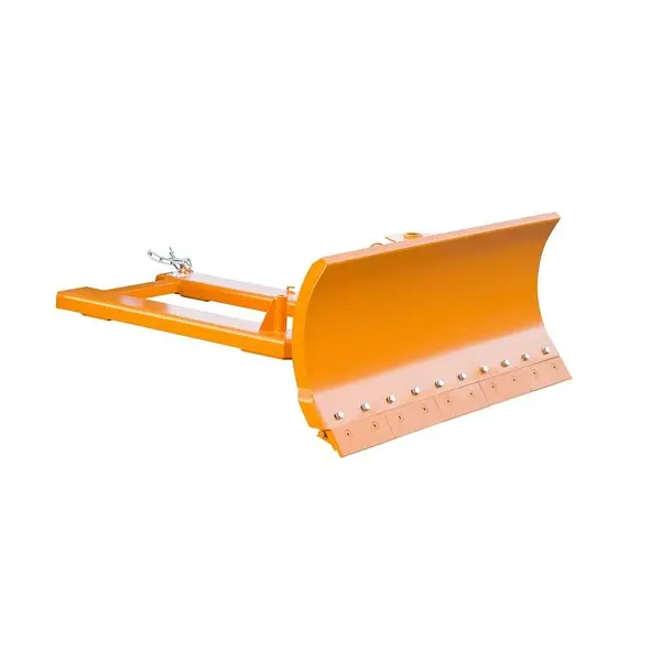 Snowdozer compactador de nieve pintado en naranja amarillo