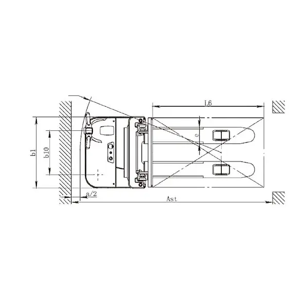 Electric stacker 2000kg at 5000mm Lithium 24V / 300AH