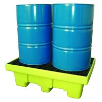 Manupack polyethylene spill containment tray for 2 drums 220l 390mm