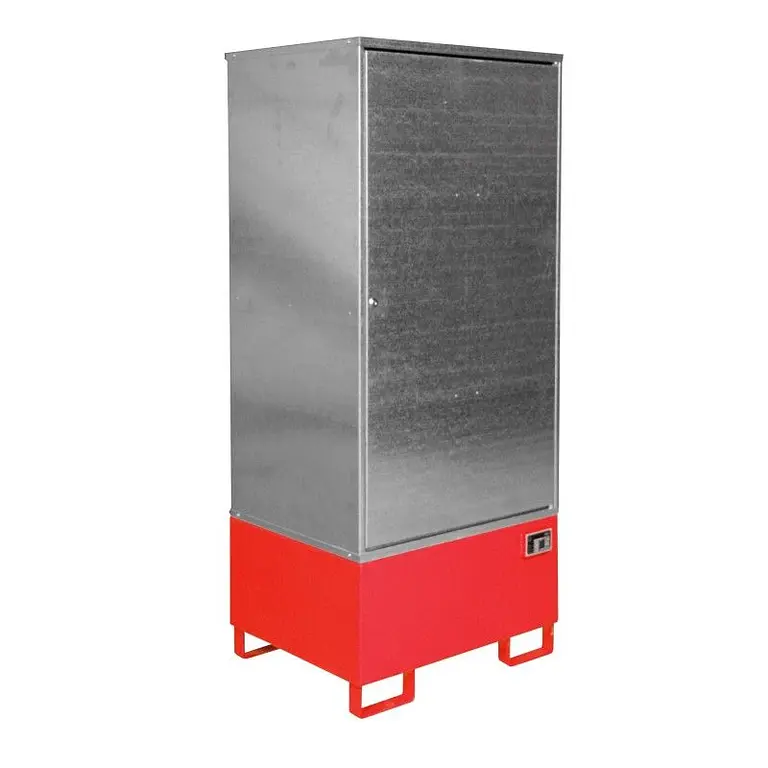 Cabinet for dangerous materials 200 liter drum storage red fire