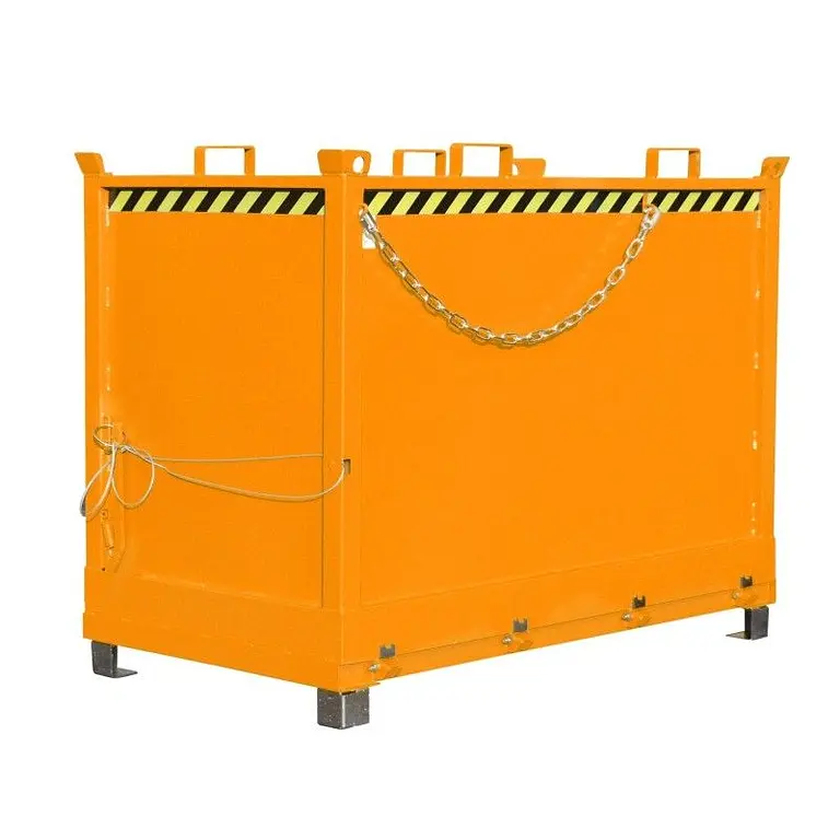 Contenedor con base Drop Away, pintado, Amarillo naranja