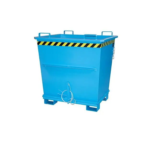 Container with Drop Away Base, painted, Light Blue