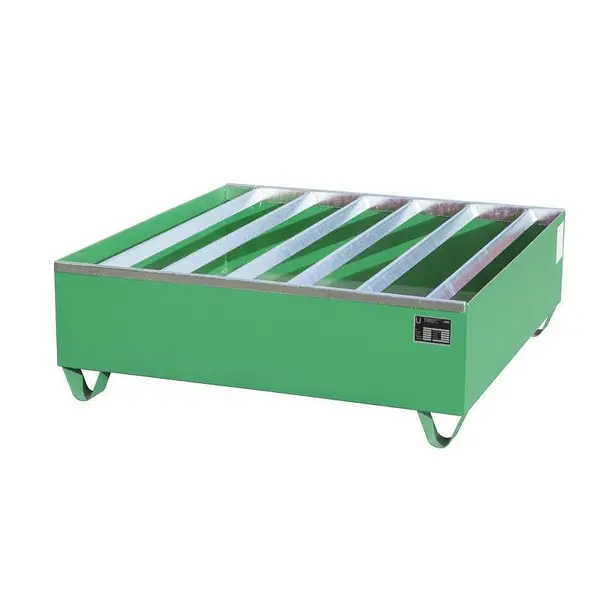 sumidero spline pintado de verde para tambores de 200 litros