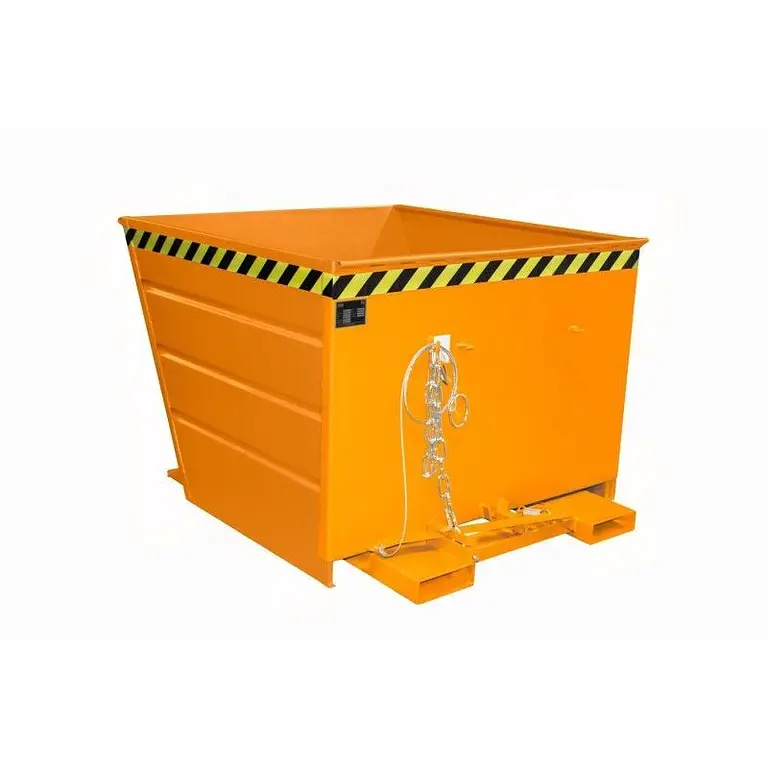 Contenedor basculante, pintado, Amarillo naranja