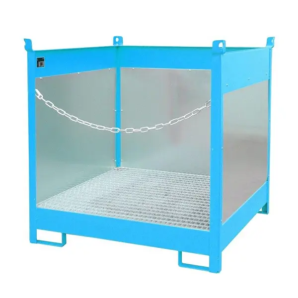 Piston stacking pad, painted, light blue