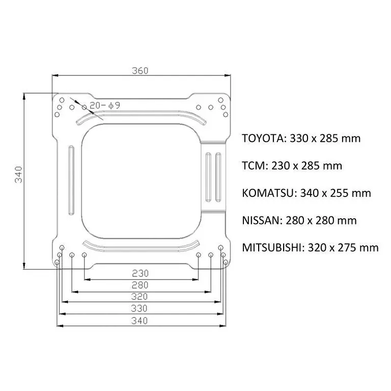 Forklift seat with suspension and belt