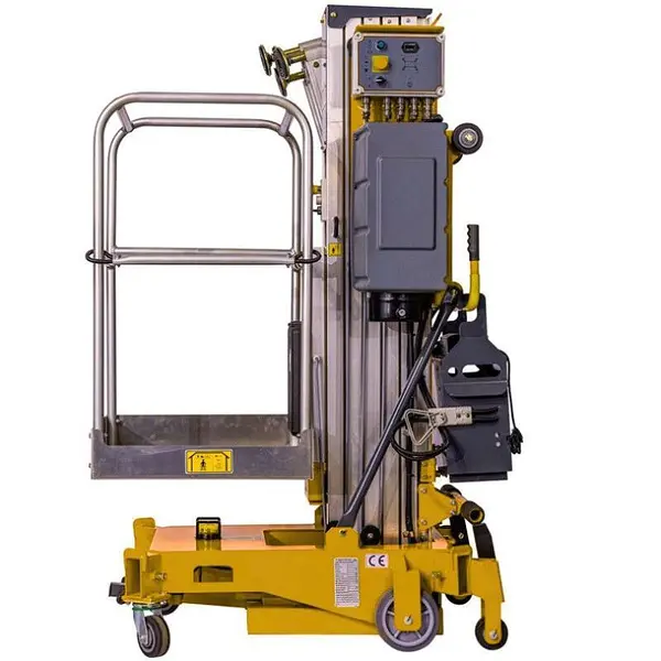 Plataforma Elevadora mástil vertical 12m-120kg (batería)