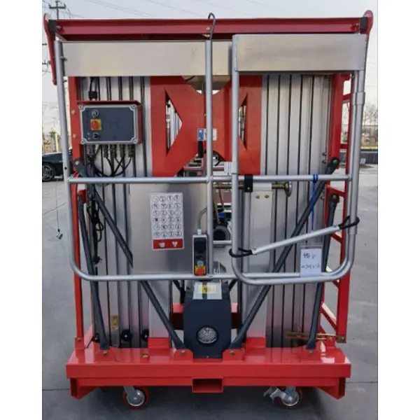 Plataforma Elevadora doble mástil vertical 14m-200kg (batería)