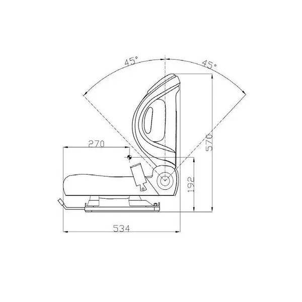 Asiento Win para carretilla elevadora, con cinturón incluido