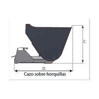 Hydraulic bucket on pallet forks