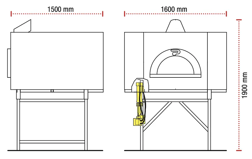 Horno Pavesi RPM 120 a gas
