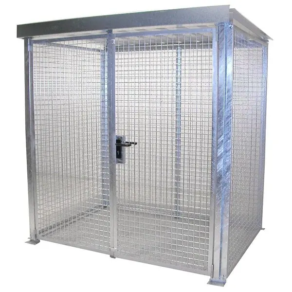 Container for gas pumps hot galvanized