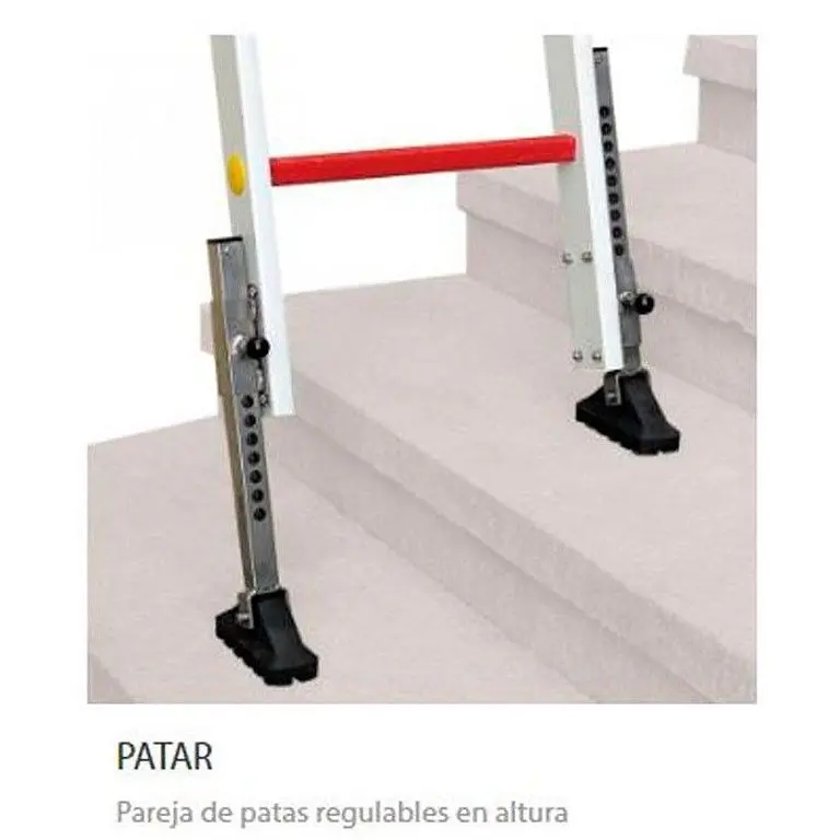 Fiberglass extensible staircase with rope