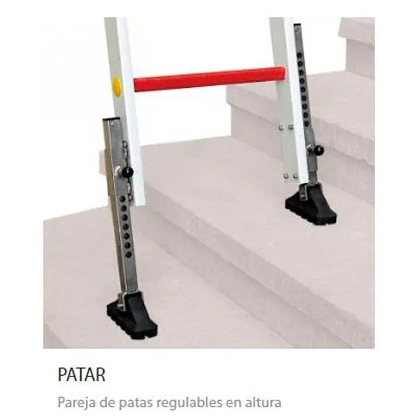 Fiberglass extensible staircase with rope