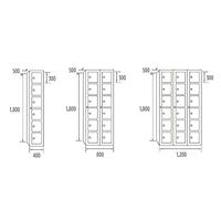 Locker soldered Multidoor 6 doors