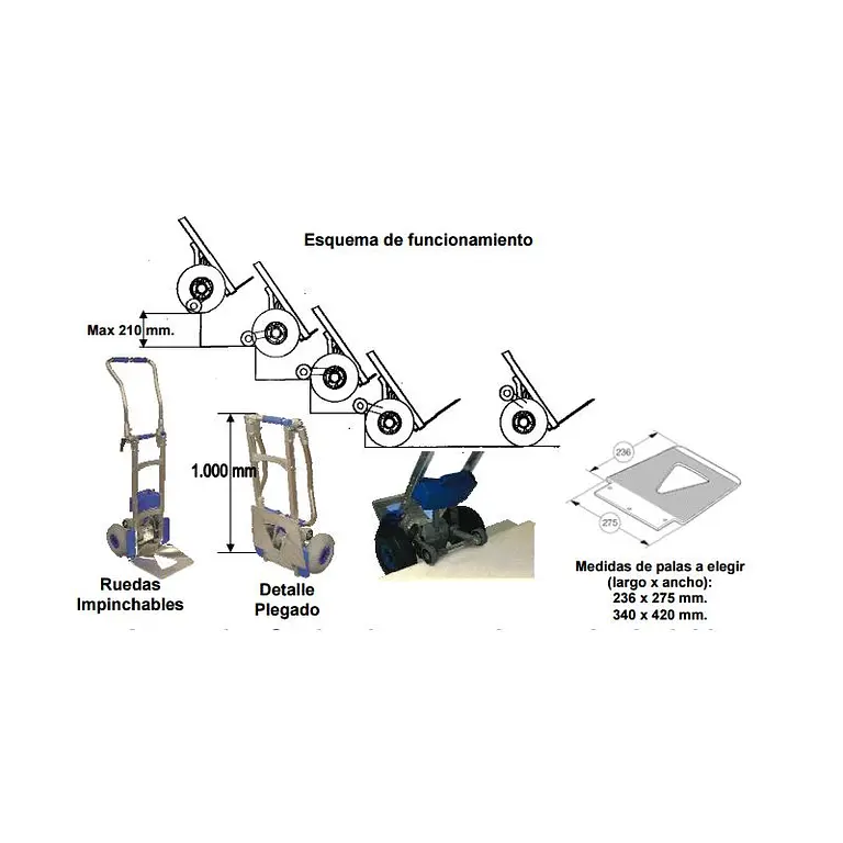 Electric stair climbing cart 140kg