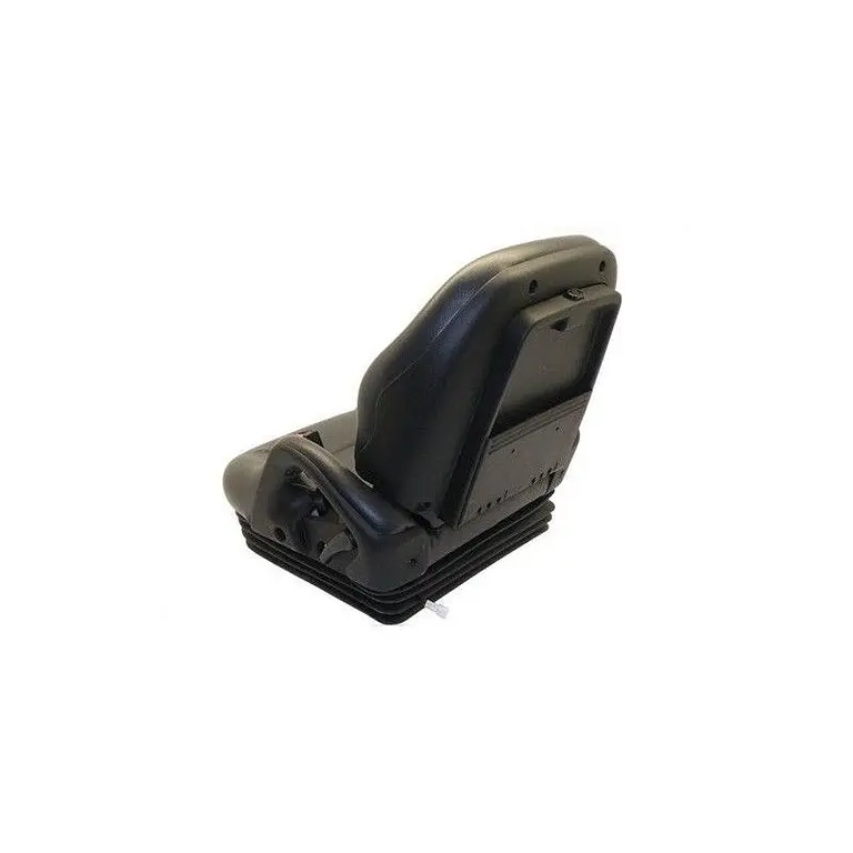 Forklift seat with suspension and belt