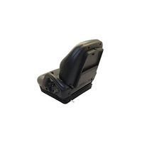 Forklift seat with suspension and belt