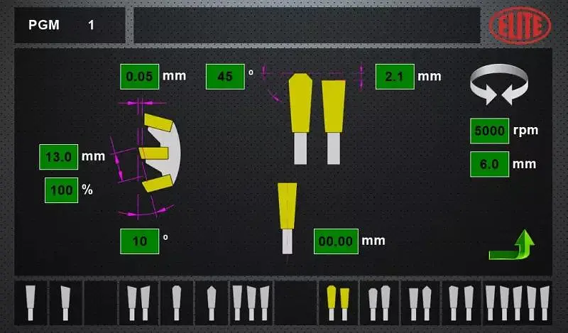 Máquina de afilado de doble rueda Elite AVB 850 para sierras circulares de carburo