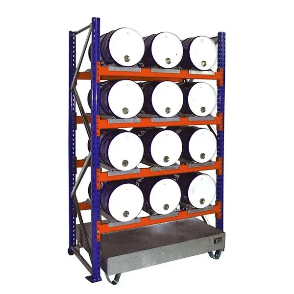 Shelf for 2 200L drums with 800 kg capacity