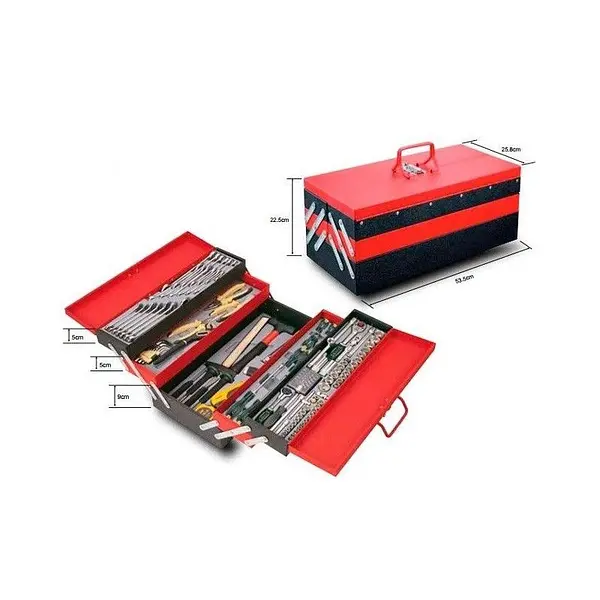 Box of tools with 101 tools and 3 heights