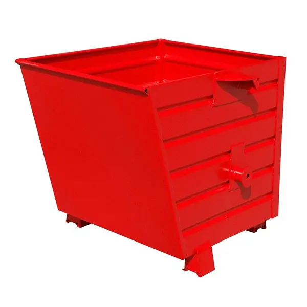Contenedor apilable de vuelo pintado rojo fuego