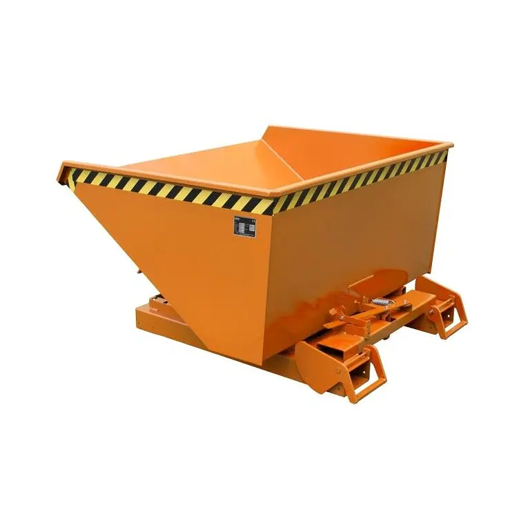 Contenedor basculante, pintado, Amarillo naranja