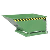 Contenedor basculante para virutas, pintado, verde Reseda