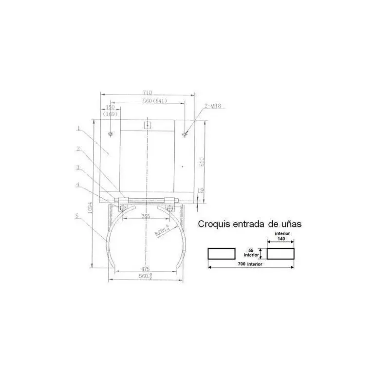 Vertical drum clamp for 200 liters drums
