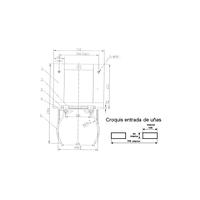 Vertical drum clamp for 200 liters drums