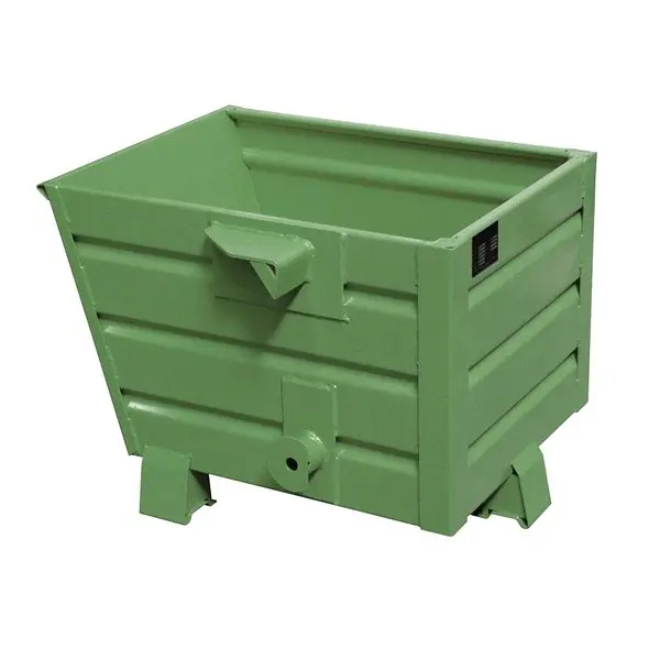 Volquete apilable de virutas, pintado, verde Reseda