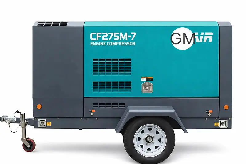 Compresor de aire rotativo de tornillo diesel Isuzu 275 CFM