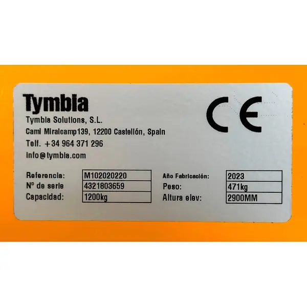 Electric stacker 1200kg with 2900mm lift height