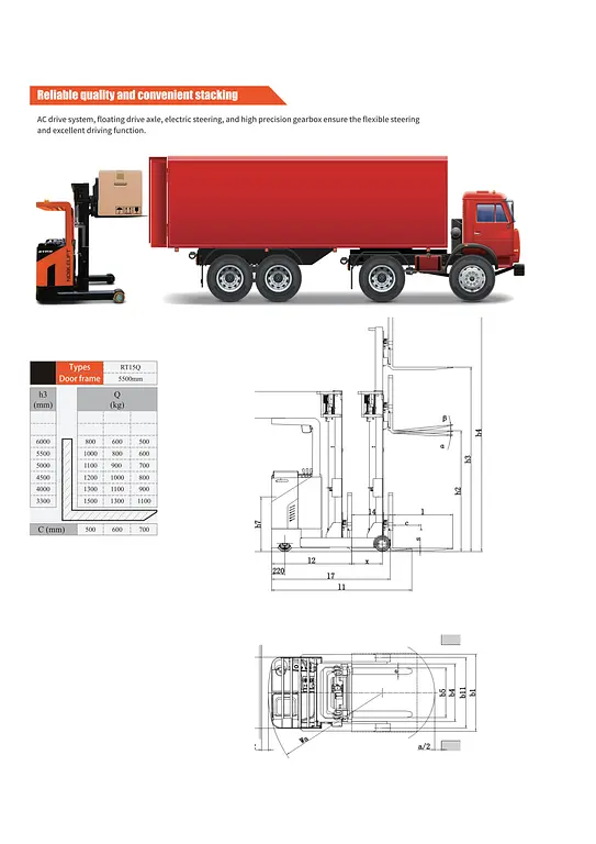 NobleLift RT15Q 1500 kg sit-on reach truck