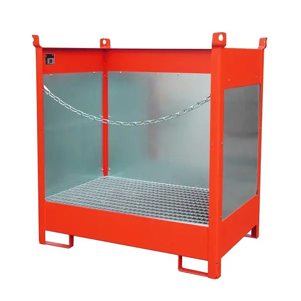 Pill rack painted red fire for 200 liter drums