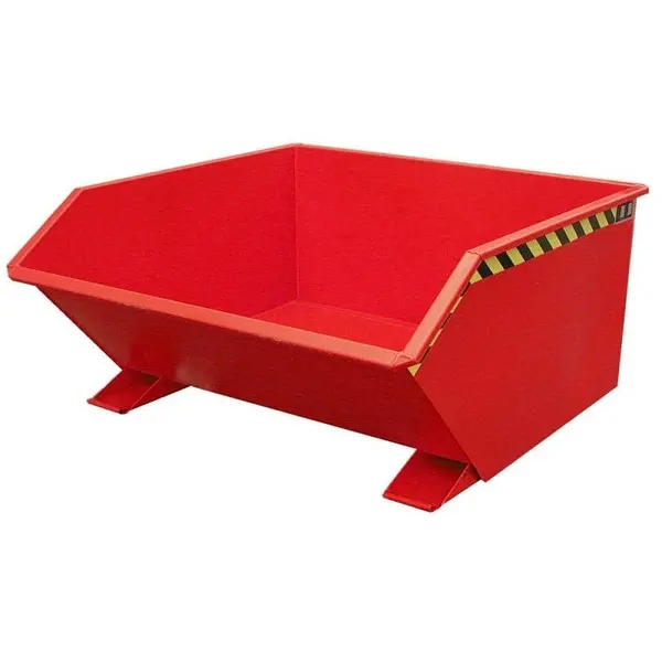 Contenedor basculante, pintado, Rojo fuego